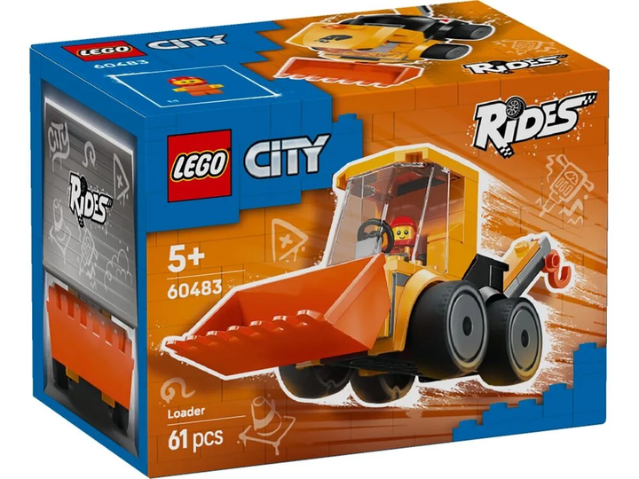 Конструктор LEGO City Автомобили — Строительный погрузчик 61 деталь (60483) - Фото 1 Конструктор LEGO City Автомобили — Строительный погрузчик 61 деталь (60483) - изображение 1