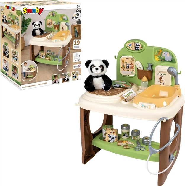 Ігровий набір Smoby Toys Центр для догляду за тваринами з пандою 18 аксесуарів 52х46х67 см (3032163404064) - зображення 2