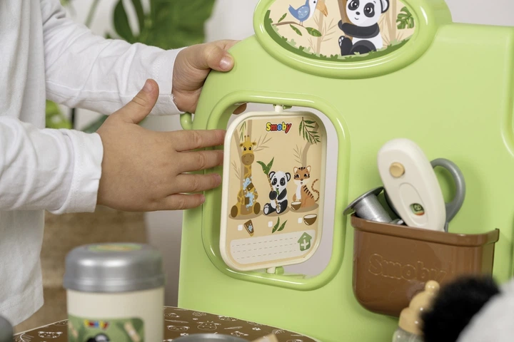 Ігровий набір Smoby Toys Центр для догляду за тваринами з пандою 18 аксесуарів 52х46х67 см (3032163404064) - зображення 9