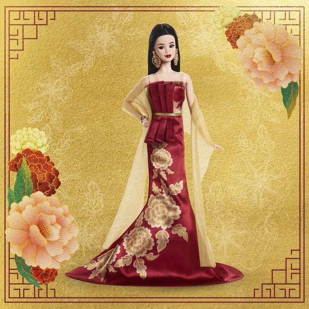 Lalka kolekcjonerska Barbie Księżycowy Nowy Rok JJX83 (194735343584) - obraz 8