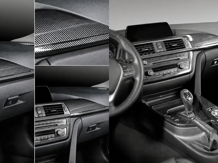 Накладка на центральную панель Carbon Look для BMW 3 Series F30 F31 F34 4 Series F32 F36 - изображение 4