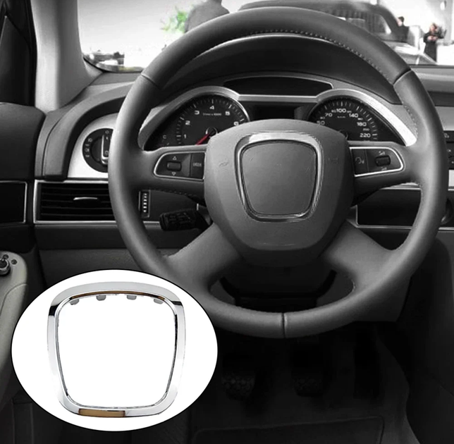 Накладка на рулевое колесо Audi A4 B7, A4 B8, A5 S5, A6 C6, A8 D4, Q5 8R, Q7 4L - изображение 2