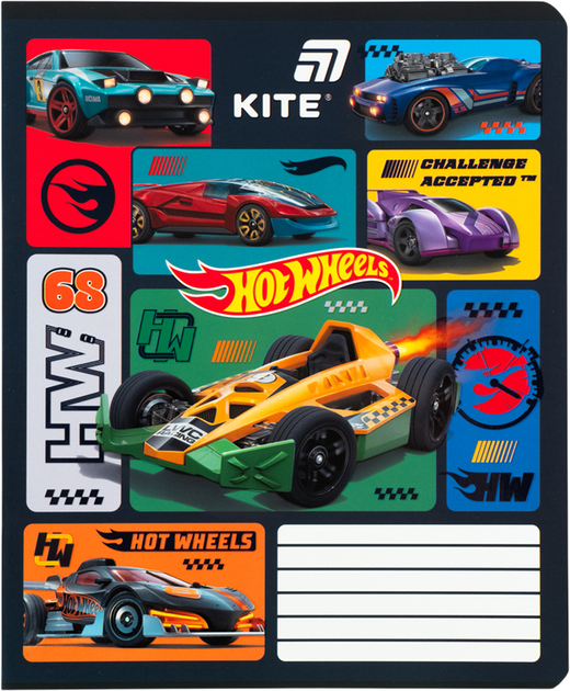 Набор тетрадей Kite Hot Wheels 12 листов в линию 5 шт (HW26-234/5) - Фото 6 Набор тетрадей Kite Hot Wheels 12 листов в линию 5 шт (HW26-234/5) - изображение 6