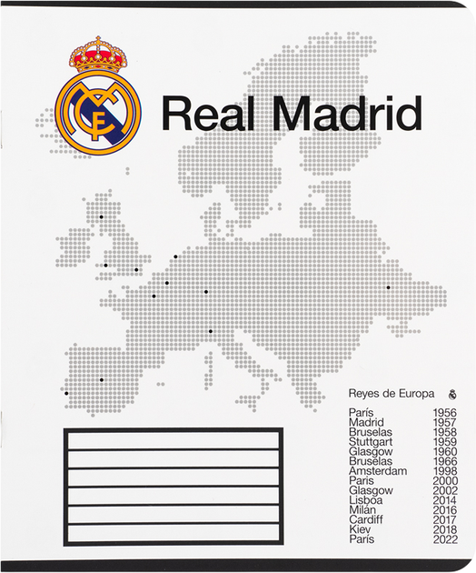Набор тетрадей Kite FC Real Madrid 18 листов в клетку 10 шт (RL26-236/10) - Фото 6 Набор тетрадей Kite FC Real Madrid 18 листов в клетку 10 шт (RL26-236/10) - изображение 6