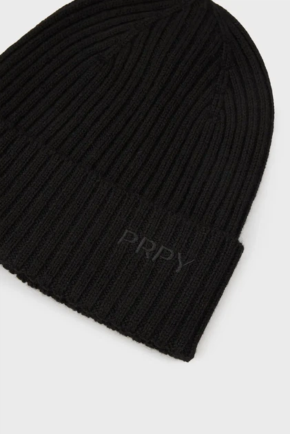 Жіноча чорна вовняна шапка Lizzy PRPY ONE SIZE PWACBNSNRA0002 - Фото 4 Жіноча чорна вовняна шапка Lizzy PRPY ONE SIZE PWACBNSNRA0002 - изображение 4