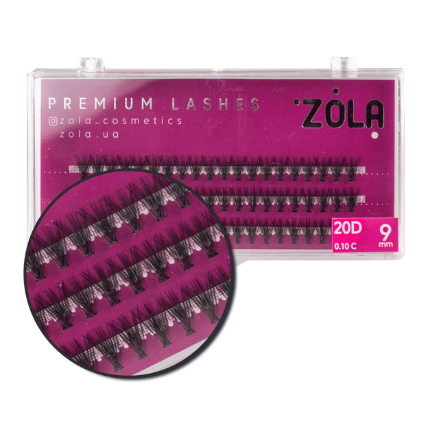 ZOLA Вії-пучки 20D 9мм - Фото 1 ZOLA Вії-пучки 20D 9мм - зображення 1