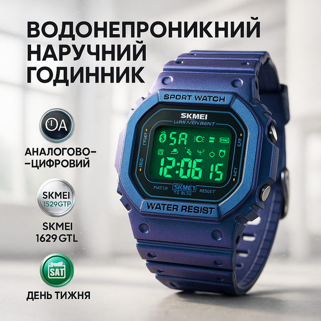 Наручные часы Часы для туризма SKMEI, Спортивные часы мужские водонепроницаемы наручнные спортивные KX-12 - изображение 9