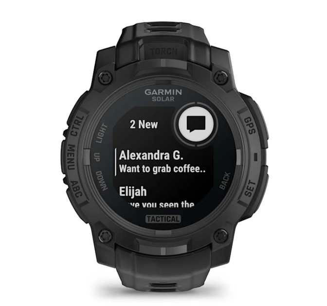 Смарт-годинник Garmin Instinct 3 (45 мм) Solar Tactical Edition чорний - Фото 2 Смарт-годинник Garmin Instinct 3 (45 мм) Solar Tactical Edition чорний - изображение 2