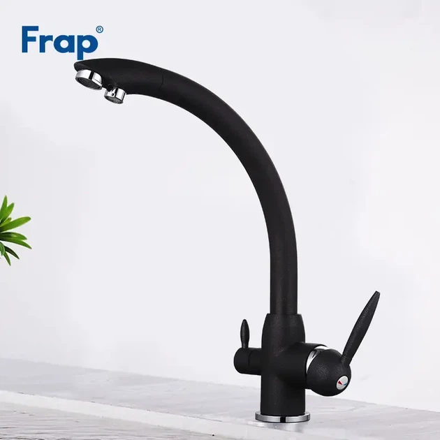 Смеситель для кухни Frap F4399-7 с подключением фильтра, черный - Фото 2 Смеситель для кухни Frap F4399-7 с подключением фильтра, черный - изображение 2