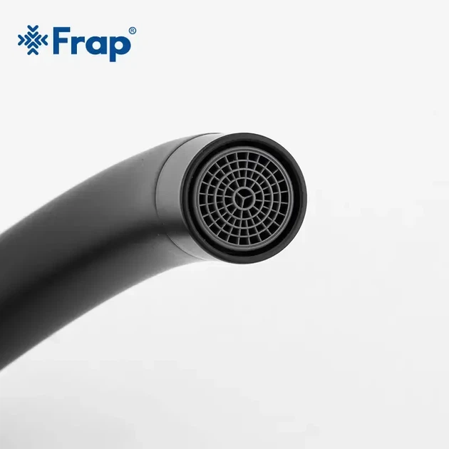 Змішувач для кухні Frap F40899-4 з гнучким виливом, чорний - зображення 4