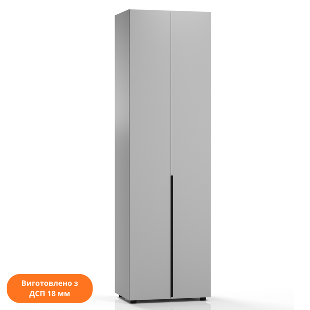 Шкаф для одежды Лира 70 2-х дверная Orange-Line 700х500х2400 Светло серый - изображение 3