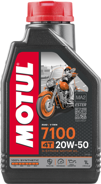 Олива Motul 7100 4T SAE 20W50 1Л - изображение 2