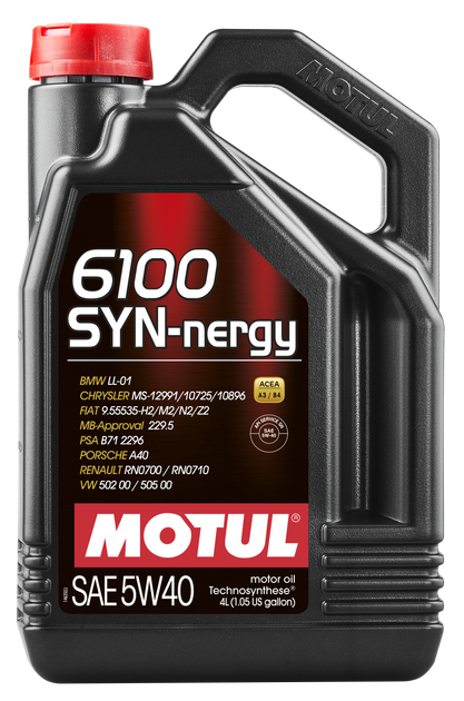 Олива Motul 6100 Syn-Nergy SAE 5W40 4Л - зображення 2