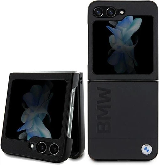 Etui BMW Leather Hot Stamp BMHCZF5SLLBK do Samsung Z Flip5 F731 Czarne (3666339171995) - obraz 3