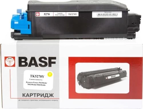 Картридж Kyocera TK-5270Y, Yellow, BASF (BASF-KT-1T02TVANL0) - Фото 1 Картридж Kyocera TK-5270Y, Yellow, BASF (BASF-KT-1T02TVANL0) - изображение 1