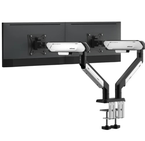 Кронштейн настільний для двох моніторів 17-42" AndaSeat Stealth PRO II Duo, Black/Wh (AD-W-A9-2S-BW) - зображення 8