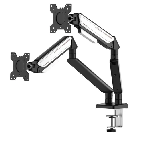 Кронштейн настільний для двох моніторів 17-32" AndaSeat Stealth II Duo, Black/White (AD-W-A6D-2S-BW) - зображення 5