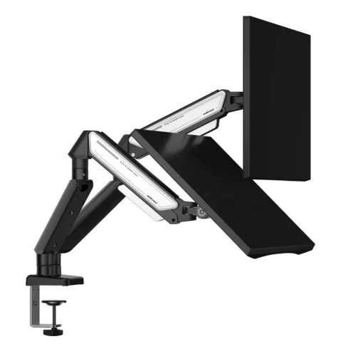 Кронштейн настільний для двох моніторів 17-32" AndaSeat Stealth II Duo, Black/White (AD-W-A6D-2S-BW) - зображення 6