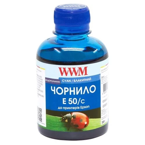 Чернила WWM Epson Stylus Photo Universal, Cyan, 200 мл, водорастворимые (E50/C) - Фото 1 Чернила WWM Epson Stylus Photo Universal, Cyan, 200 мл, водорастворимые (E50/C) - изображение 1
