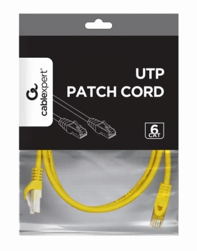 Патч-корд 1.5 м, UTP, Yellow, Cablexpert, Cat.6, CCA, PVC (PP6U-1.5M/Y) - Фото 2 Патч-корд 1.5 м, UTP, Yellow, Cablexpert, Cat.6, CCA, PVC (PP6U-1.5M/Y) - зображення 2