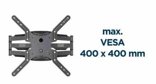 Настінне кріплення для ТВ 32-60", Gembird, Black, похило-поворотне (WM-60ST-01) - зображення 9