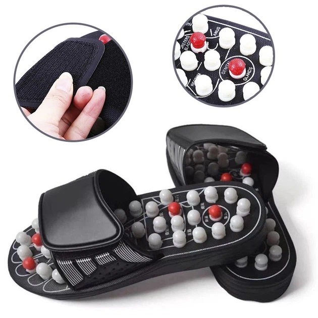 Рефлекторные массажные тапочки Massage Slipper NJ-498 для массажа ступней размер 44-45 черные - Фото 2 Рефлекторные массажные тапочки Massage Slipper NJ-498 для массажа ступней размер 44-45 черные - изображение 2