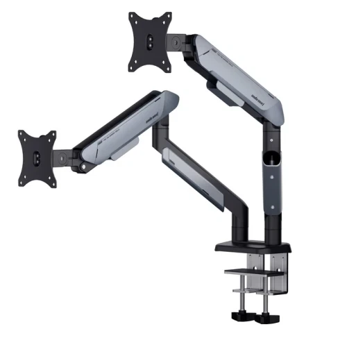 Кронштейн настільний для двох моніторів 17-42" AndaSeat Stealth PRO II Duo, Titanium (AD-W-A9-2S-BT) - зображення 5