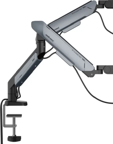Кронштейн настільний для двох моніторів 17-42" AndaSeat Stealth PRO II Duo, Titanium (AD-W-A9-2S-BT) - зображення 9