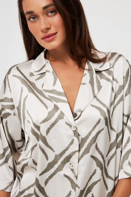 Нічна сорочка жіноча великих розмірів BARWA garments 349 2XL Оливкова (2110003495142) - изображение 10