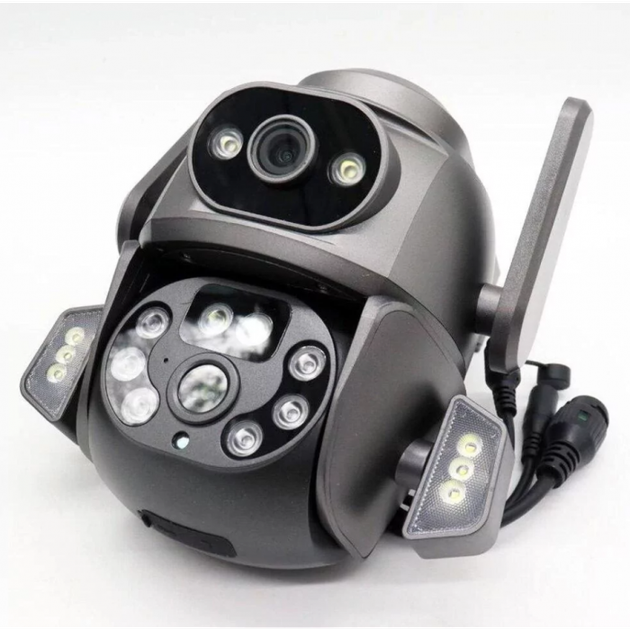 Камера наружная поворотная уличная двойная WIFI DOUL CAM Q-821 FULL-HD 4Mp Ночная сьемка Yoosee - изображение 7