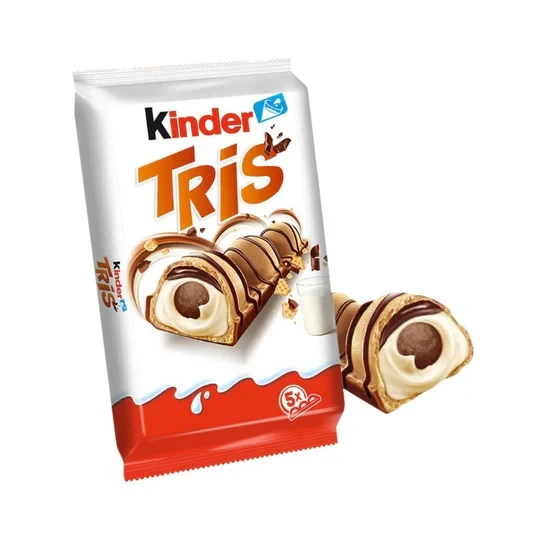 Шоколадный вафельный батончик Kinder Tris Киндер Трис 100 г (5 шт х 20 г) - Фото 3 Шоколадный вафельный батончик Kinder Tris Киндер Трис 100 г (5 шт х 20 г) - изображение 3