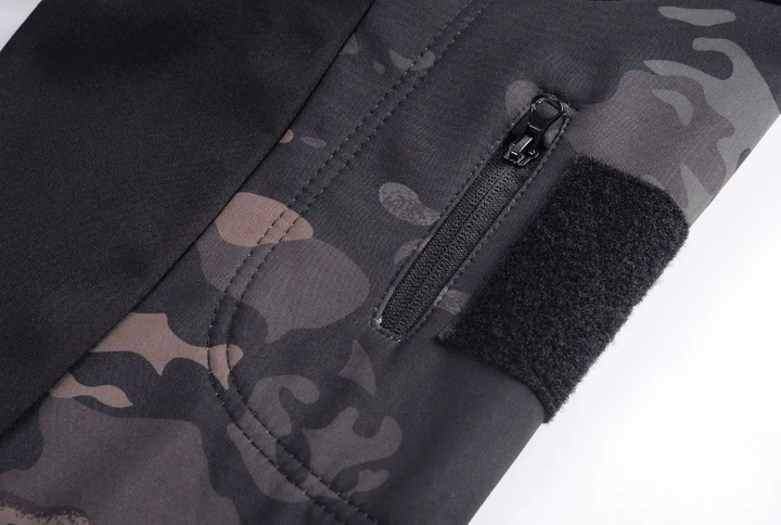 Костюм софтшел Чорний мультикам Soft Shell на флісі M - зображення 8