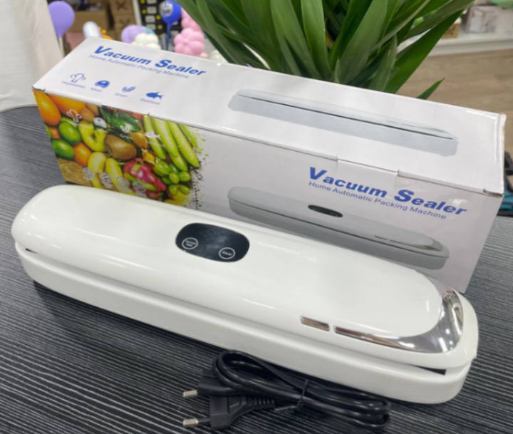 Вакуумный упаковщик Vacuum Sealer пищевых продуктов с дисплеем, белый - Фото 4 Вакуумный упаковщик Vacuum Sealer пищевых продуктов с дисплеем, белый - изображение 4