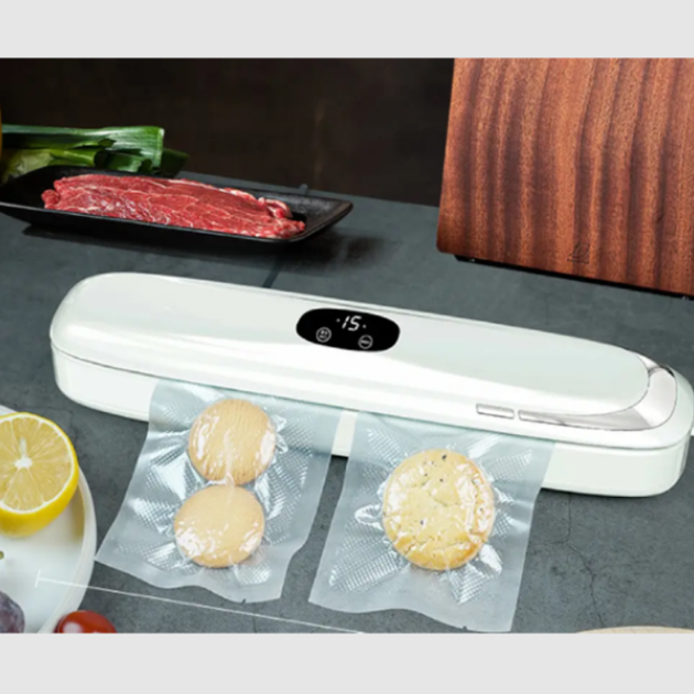 Вакуумный упаковщик Vacuum Sealer пищевых продуктов с дисплеем, белый - Фото 6 Вакуумный упаковщик Vacuum Sealer пищевых продуктов с дисплеем, белый - изображение 6
