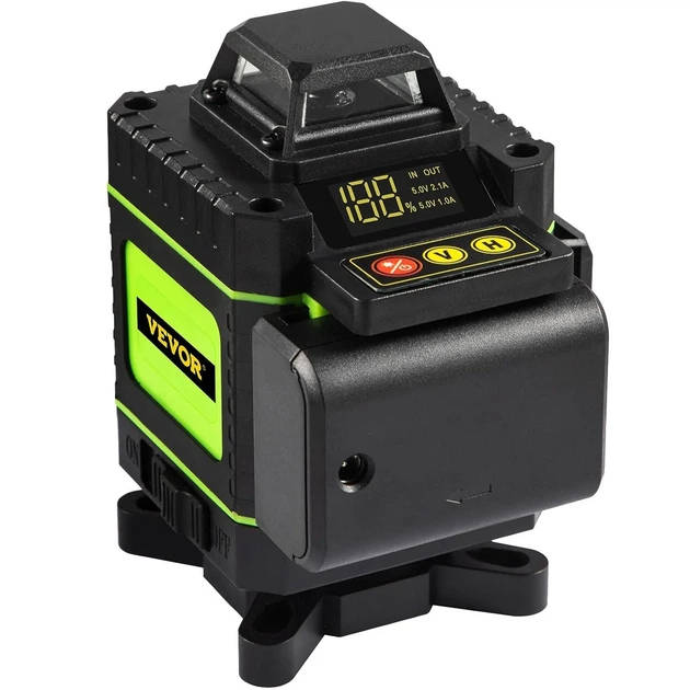Лазерный уровень VEVOR 4*4D360 Green Б/В - изображение 3