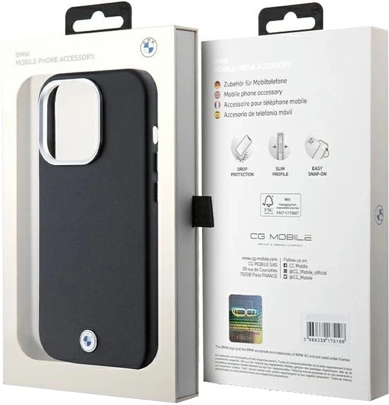 Панель BMW Signature Wrapped Metal MagSafe BMHMP14X23PUFWK для Apple iPhone 14 Pro Max Black (3666339233242) - зображення 3