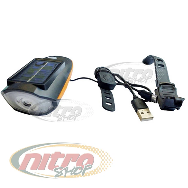 Велофонарь с сигналом 7599/S7588 солнечная батарея Waterproof Li-Ion аккум. ЗУ Type-C - изображение 2