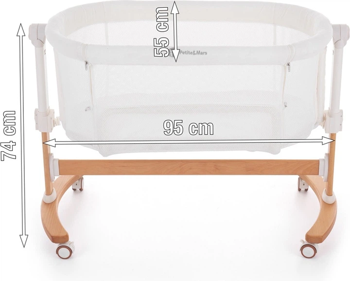 Дитяче ліжко регульоване Petite&Mars Glory 2 в 1 з функцією колиски F164474 (8596202002529) - зображення 7