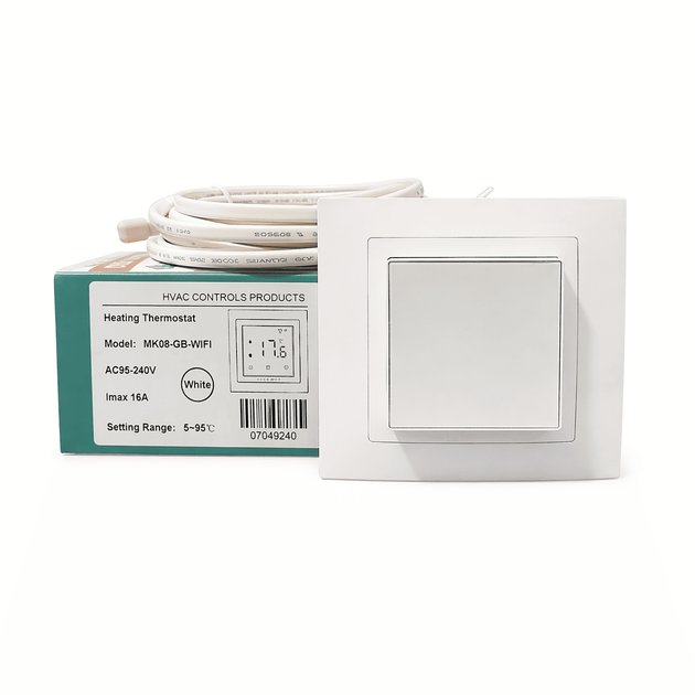 Wi-Fi терморегулятор SMART ET-450 (MK08-GB) White, сенсорный, 16А - изображение 4