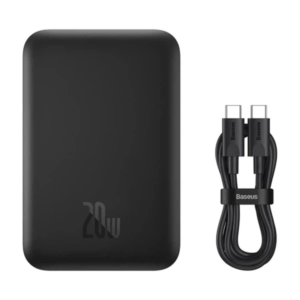 Портативна батарея PowerBank Baseus Magnetic Mini Air Wireless 20W 6000mAh P10059002113-00 Black - Фото 8 Портативна батарея PowerBank Baseus Magnetic Mini Air Wireless 20W 6000mAh P10059002113-00 Black - зображення 8
