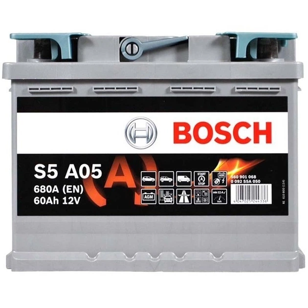 Акумулятор Bosch S5 AGM 12В 60А·рік 680А R+ (0 092 S5A 050) - зображення 2