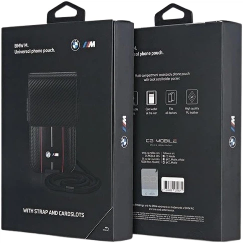 Чохол-сумка BMW Carbon Red Stripes BMPSP15XMSCAKR Black (3666339239688) - зображення 3