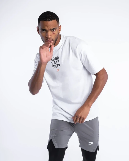 Футболка BOXRAW HRDR FSTR SMTR Oversized M Біла - изображение 4