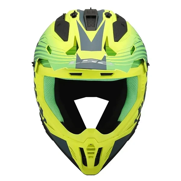 Мотошолом LS2 MX708 Fast 2 Duck Matt Hi-Vis Green Hi-Vis Yellow - M - зображення 6