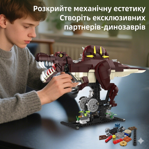 Конструктор динозавр Спинозавр Mechanical Spinosaurus от для детей и взрослых, 742 детали - изображение 7