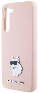 Панель Karl Lagerfeld Silicone Choupette Metal Pin KLHCS23FESMHCNPP для Samsung S23 Plus S916 Pink (3666339242244) - зображення 2