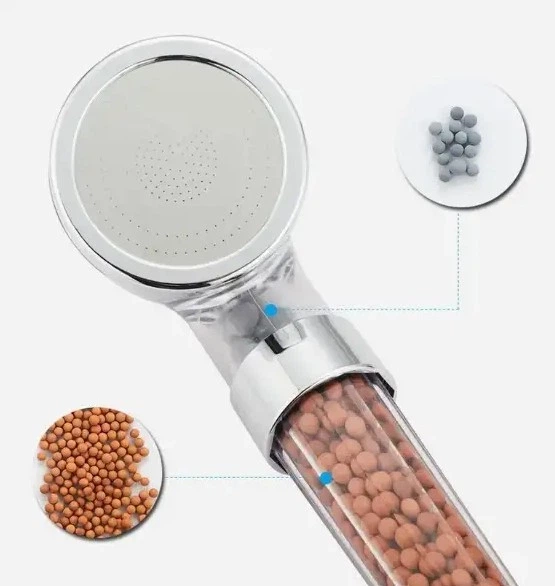 Насадка для душа с фильтром SUNROZ Spa Heathy Shower Head Светодиодная насадка для душа с турмаланом - изображение 2