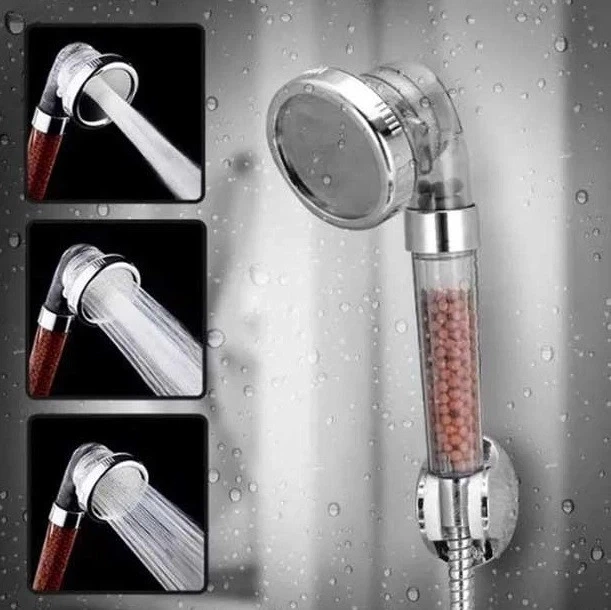 Насадка для душа с фильтром SUNROZ Spa Heathy Shower Head Светодиодная насадка для душа с турмаланом - изображение 12