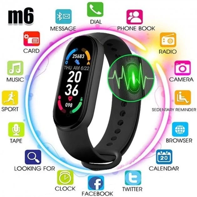 Фітнес-браслет FitPro Smart Band M6 годинник, пульсоксиметр - зображення 12