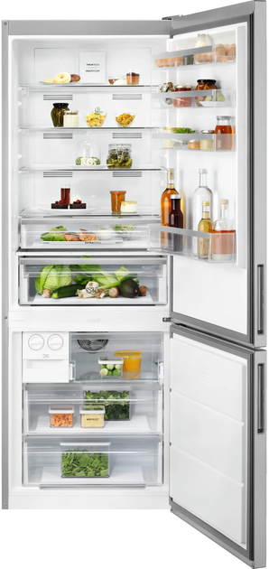 Холодильник Electrolux LNT6ME46X3 461 л двокамерний з морозильною камерою знизу No Frost E Нержавіюча сталь - зображення 2